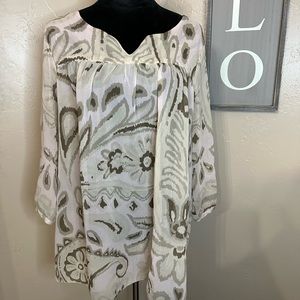 Lucky Brand 2X multicolor blouse